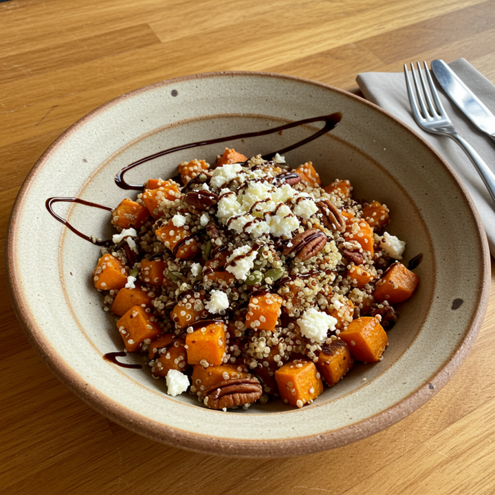 Quinoa Bowl with Jamaica Cold Brew Coffee