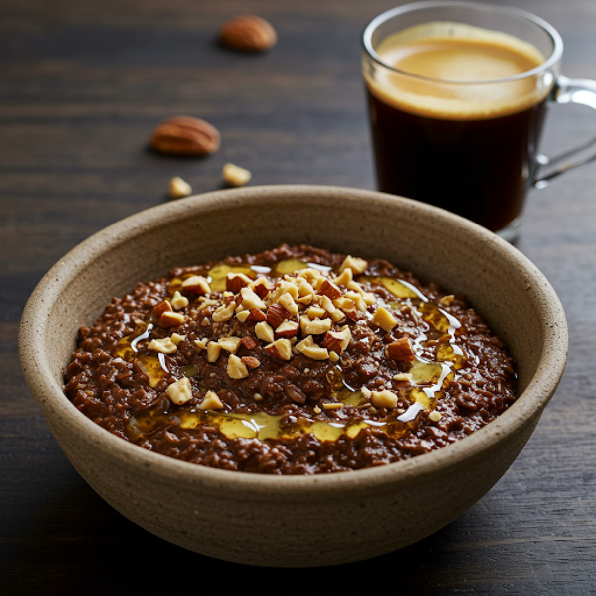 Xaymaca espresso oatmeal with a cup of Jamaica coffee