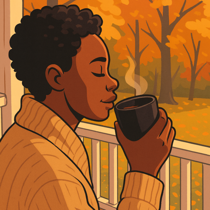 Woman drinking the best coffee